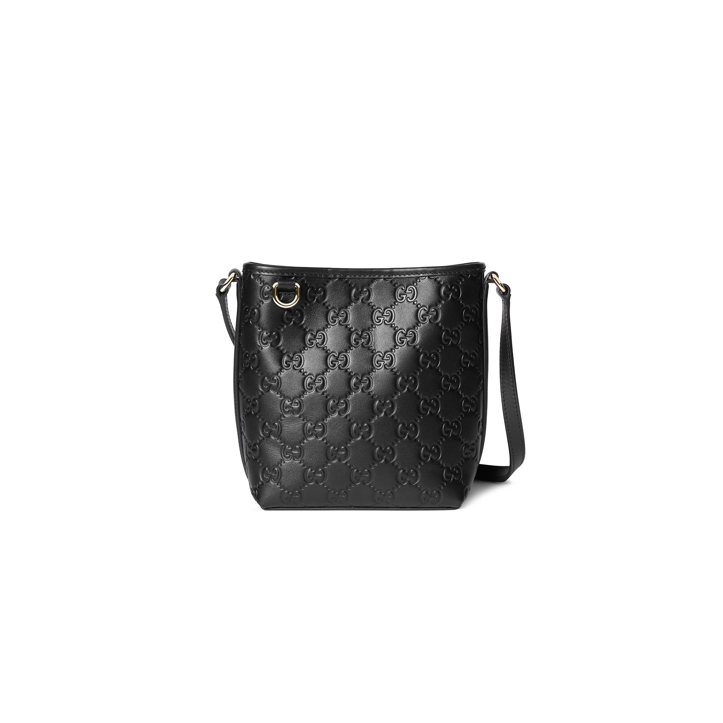 GUCCI GG EMBLEM NANO BUCKET BAG 847090 (18*15*8cm)